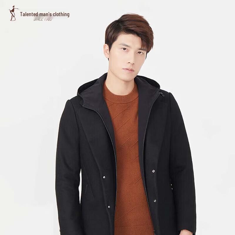 

TRIES Men s Wool Blend Mid-Length Overcoat 50