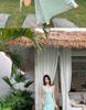 Seaside Resort Mint Green Spaghetti Strap Dress - Women's 2026 Summer Waist-Cinching Long Gown