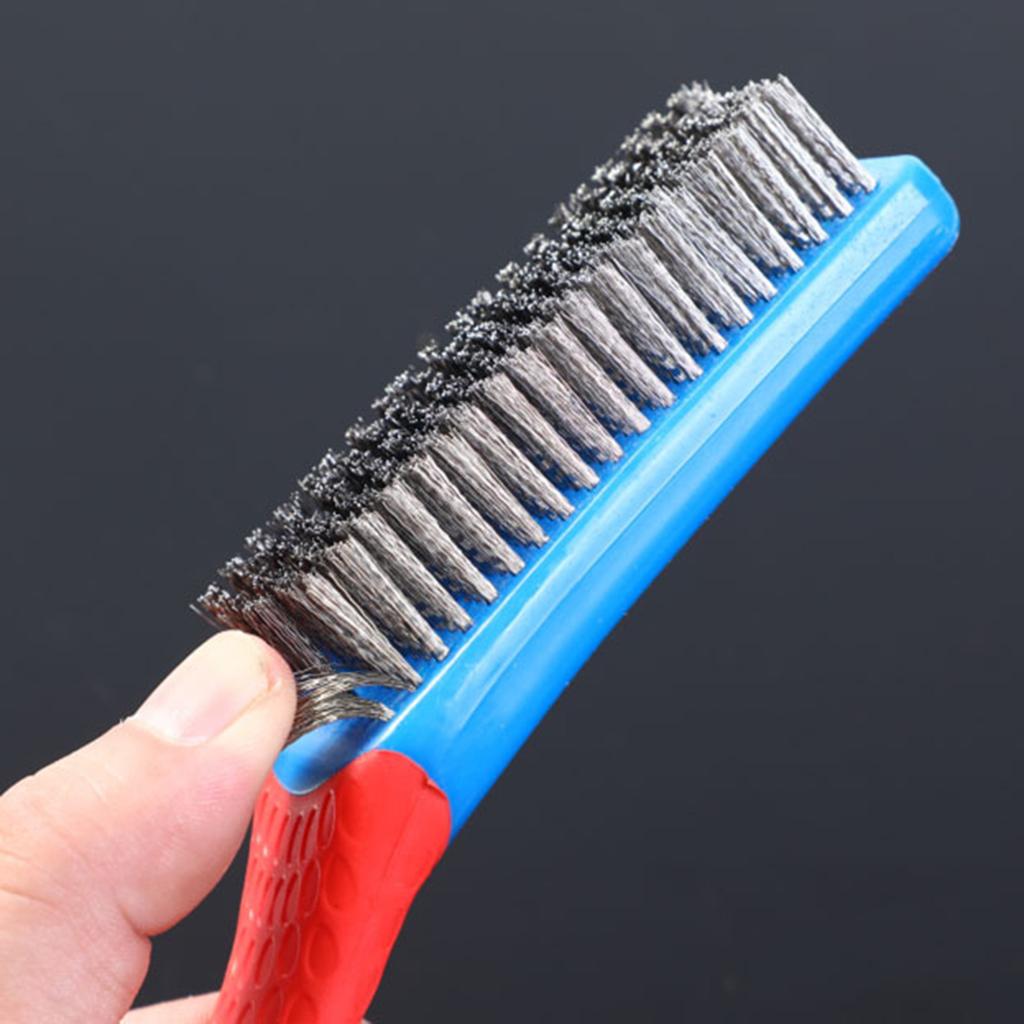 High Durability Effective Silicone Handle Steel Wire Brush Suitable For Efficient Cleaning Of Kitchen Stove & BBQ Grills