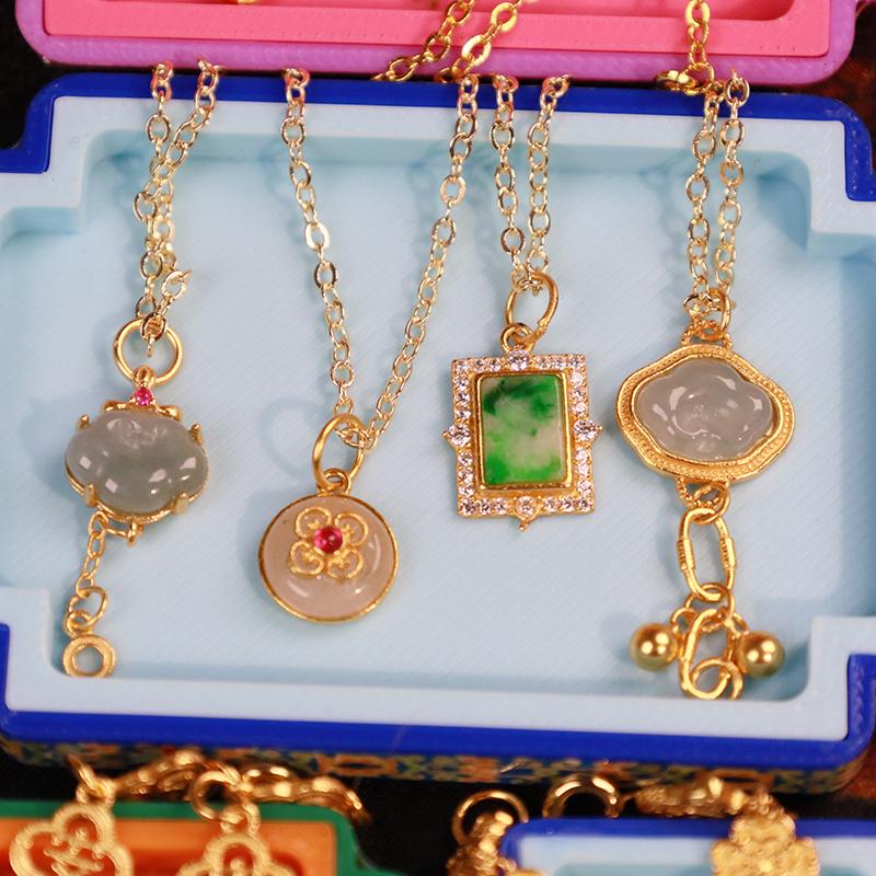 1/12 Doll House Miniature Chinese Style Jewelry Display Box Simulation Vintage Jewel Case Toy Mini Decoration Dollhouse