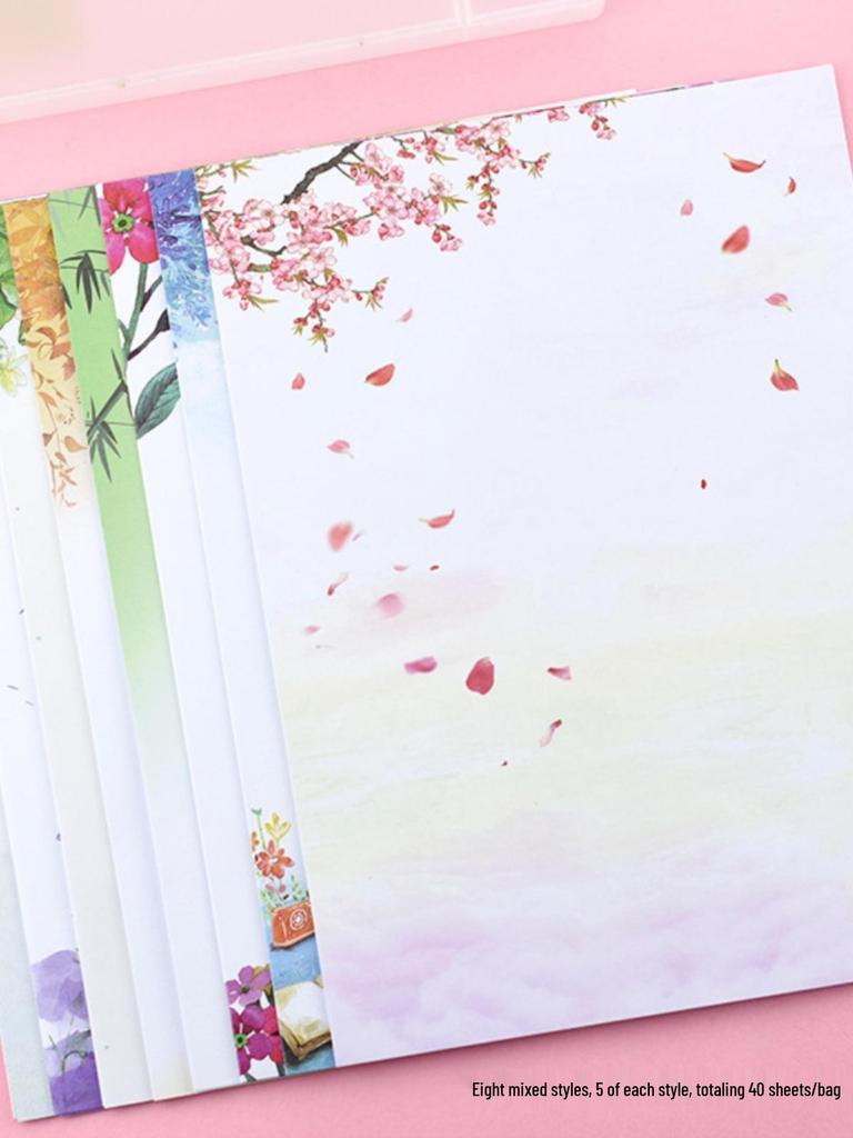Retro Chinese-Style Love Letter Stationery Set: 16 Elegant Writing Papers for Literary Enthusiasts