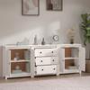 VidaXL Buffet Armoire de Rangement Organisateur de Maison Armoire de Salon Meuble de Salle de Séjour Intérieur Blanc 3114070