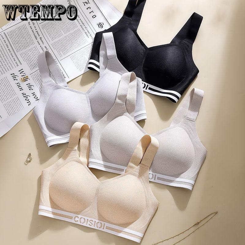 Sexy Bra Women's Sports Underwear Fixed Cup Breathable and Invisible Bra Push Up Bra