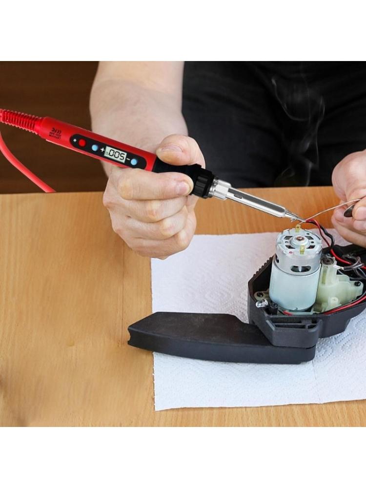Soldering Iron Kits 80W LCD Digital Soldering Welding Iron Kits Portable Soldering Kits for Metal Electric Repair