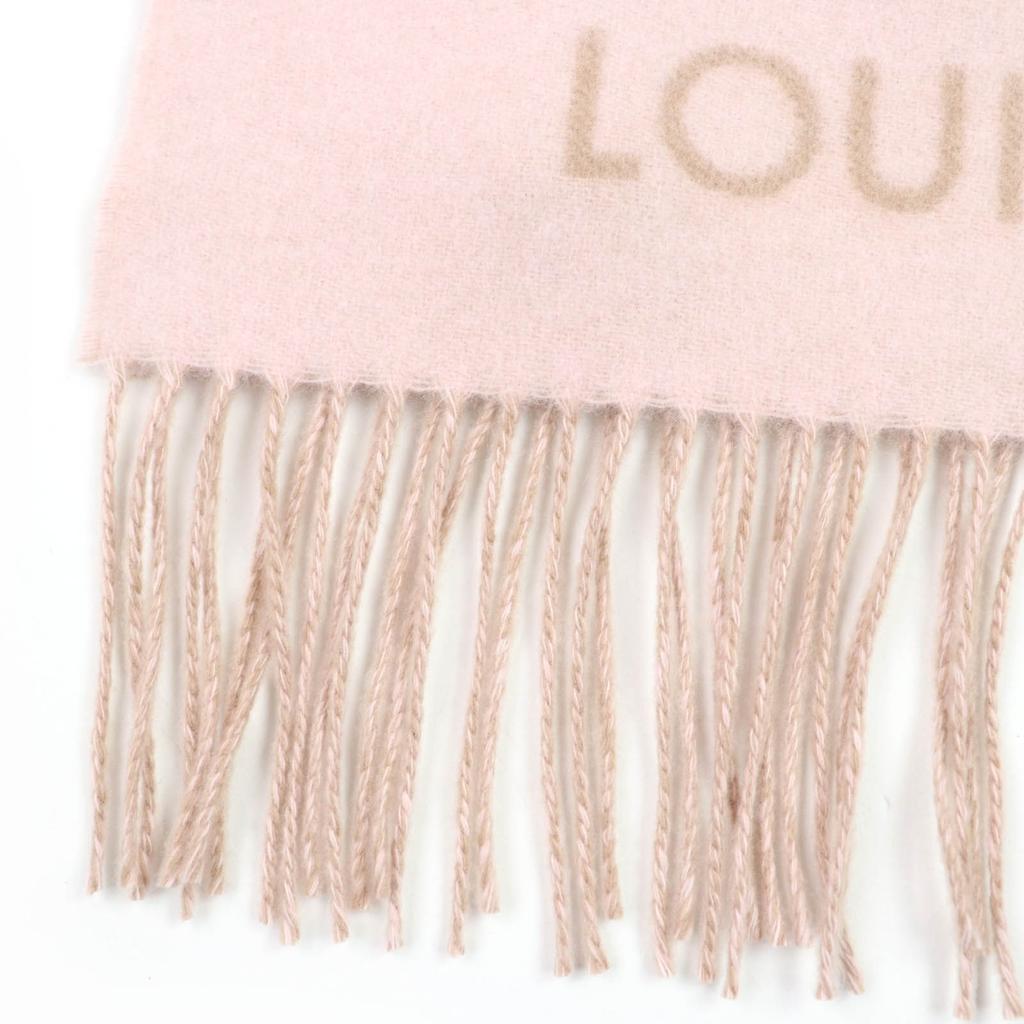 Great LOUIS VUITTON Echarpe Reykjavik Precious Dragon pink cashmere M79543 Used