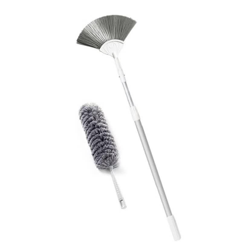 9.6m Extendable Ceiling Broom & Spider Web Duster Set