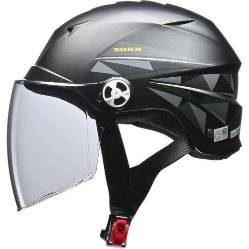 Reed Industries Motorcycle Half Helmet ZORK Matte Black Large Free (Less than 60~62cm) -