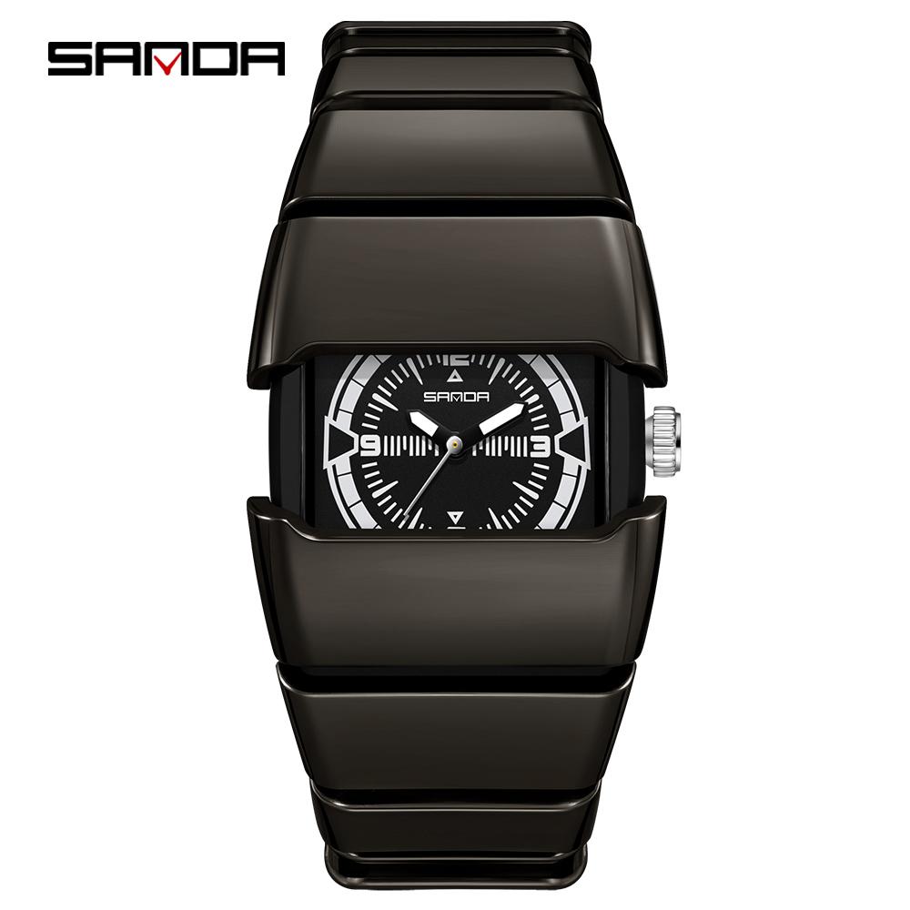 Sanda Top Brand 9503 Business Wrist Watch Men Creative Cyber Technology Quartz Trendy Student Plastic Wristbands Exercise Clocks
