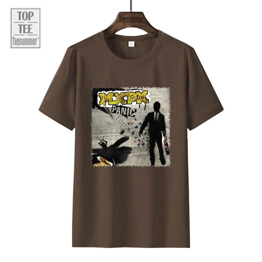 Panic Album Tričko MxPx Tour Tričko Žena Pop Móda Černé Tričko Unisex Oversized Topy Trička