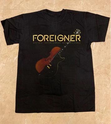 Foreigner Band Zwart Katoen Alle maten S-5XL ZELDZAAM BT1932 Unisex T-shirt