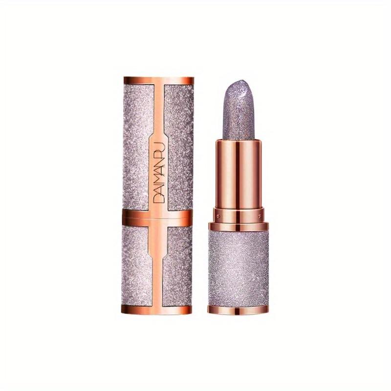Glitter Mat Sıcaklık Değişimi Ruj Su Geçirmez Uzun Ömürlü Elmas Rujlar Yapışmaz Kırmızı Pembe Dudak Tonu Makyaj Kozmetik