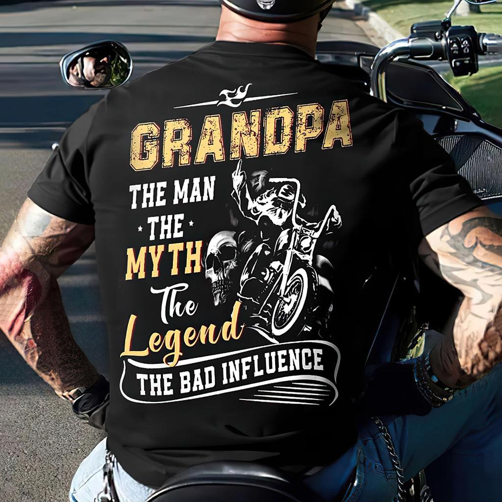 Summer Motorcycle T Shirt For Men Motor Biker 3d Print Vintage Short Sleeve Old Man Tee Shirt Homme Moto T-shirt Racing Camiseta