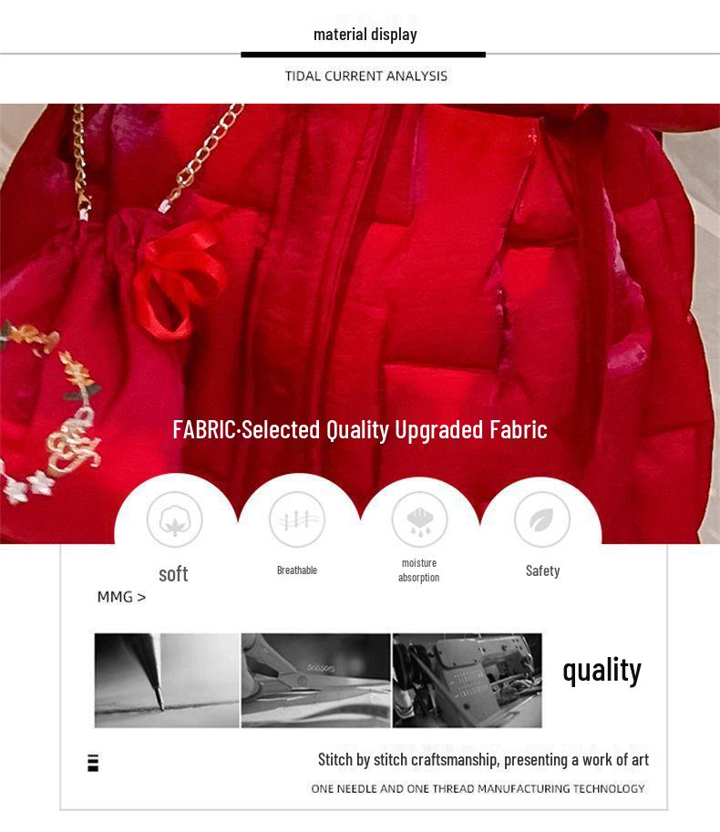 Girls' 2022 Mid-Length Fashion Coat: New Year Plus Velvet Padded Cotton Jacket