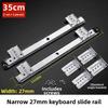 Ball-bearing Mechanism Silent Drawer Slide Three-section Track
