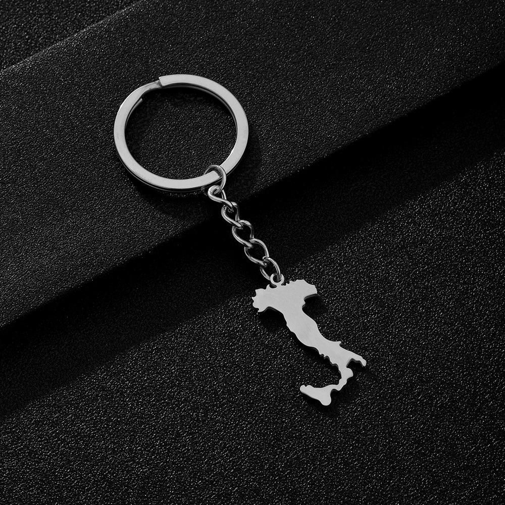 Stainless Steel Ethnic Keychain Pendant for Men & Women - Italian Drip Oil Finish, Versatile Accessory.