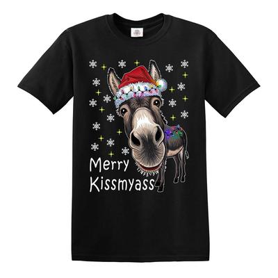 VESELÉ KISSMYASS DUNKY | Vánoční Vtipný Dárek | Pánské Vánoční Tričko Vtipné Tričko Top