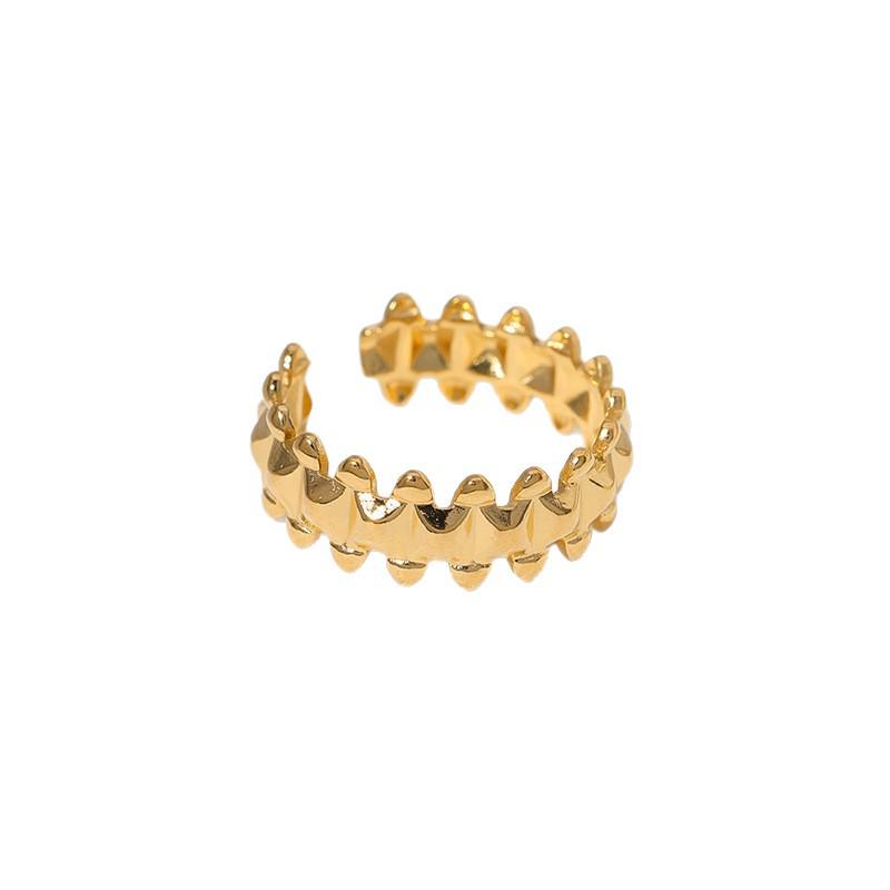 Adjustable Geometric Stainless Steel Open Ring for Women - Exquisite Titanium Steel Jewelry
