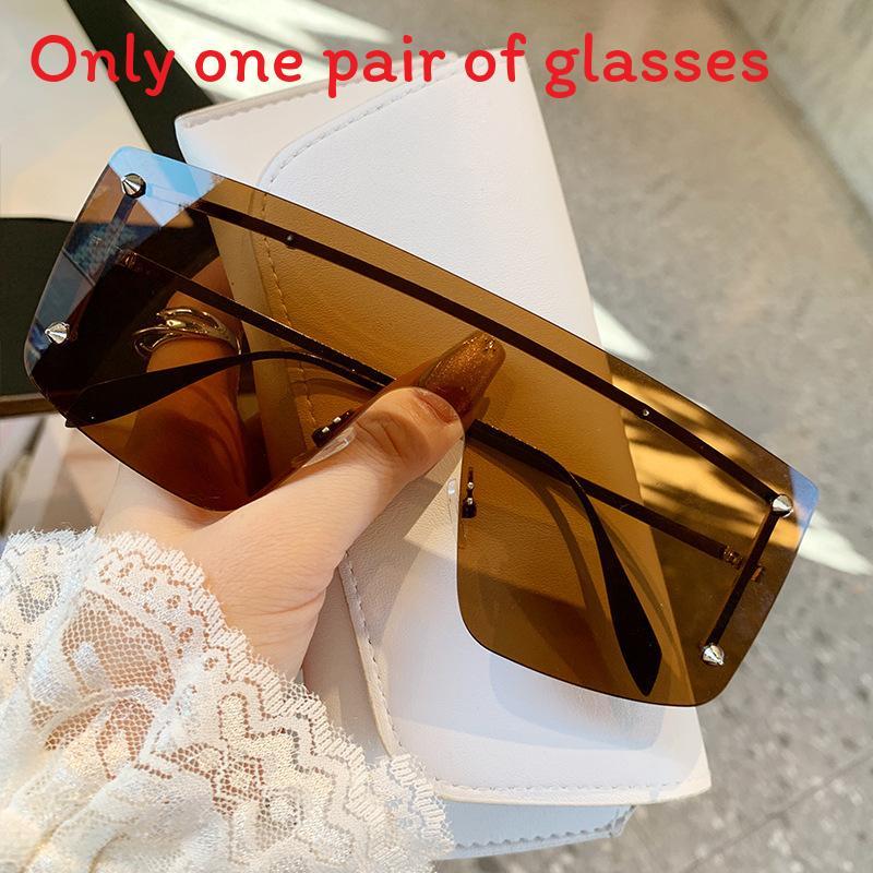 Metal Rim Square Sunglasses For Men Women With Uv400 Protection For Outdoor Fashion And Driving