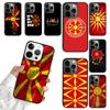Mazedonien Flagge Handyhülle Für iPhone 17 Air 16 15 14 plus 11 12 13 Pro Max Hülle Abdeckung Schale