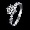 Best-Selling Zirconia Imitation Moissanite Six-Prong 1 Carat Adjustable Wedding Ring for Women