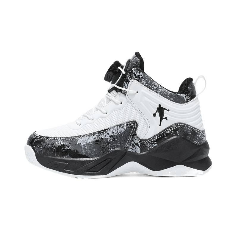 Boys' Sports Shoes 2025 New Autumn Children's Basketball Shoes Leather Upper Middle and Older Boys' Running Shoes