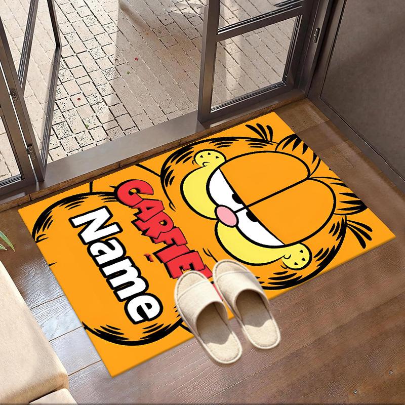 Kober s potiskem Garfielda na míru s jménem, Všestranný bytový dekorativní koberec, do herny, bytu, na balkon, předsíně, chodby, dárek
