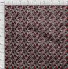 oneOone Cotton Flex Dark Brown Fabric Paisleys Craft Projects Decor Fabric Printed By The Yard 40 Inch