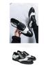 Men's Formal Black & White Brogue Leather Derby Shoes - Spring/Autumn Large Size Wedding Footwear