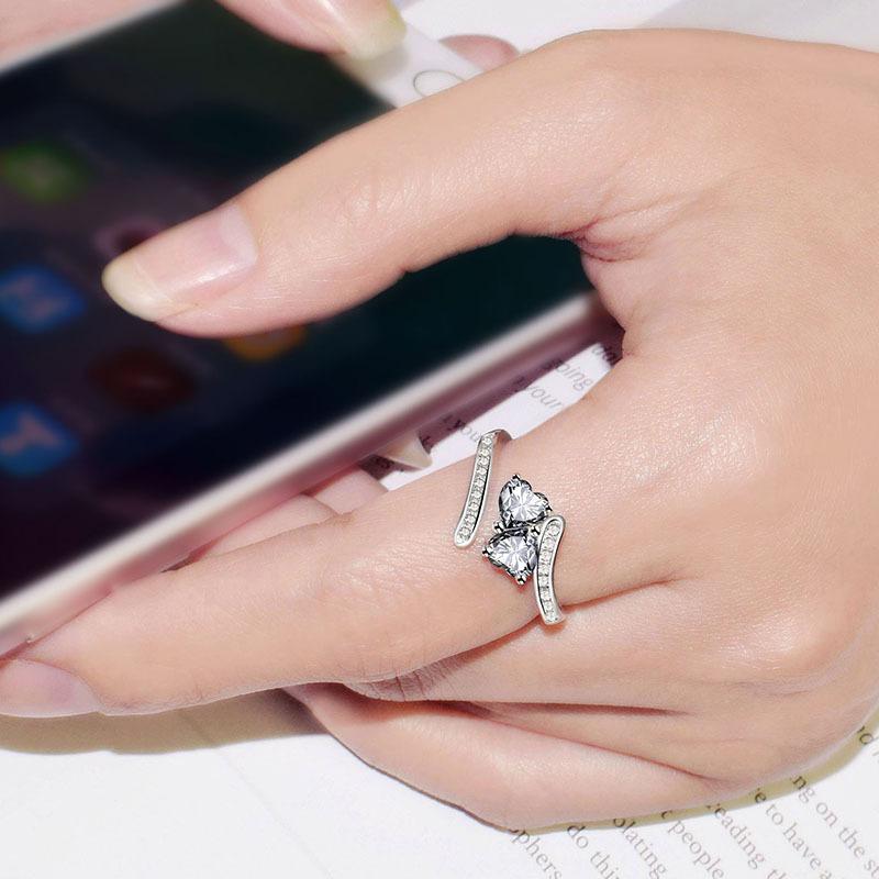 Lindon Klassischer Zirkonring aus Kupferlegierung, Damenschmuck, Hochzeitsversprechen, Partygeschenk