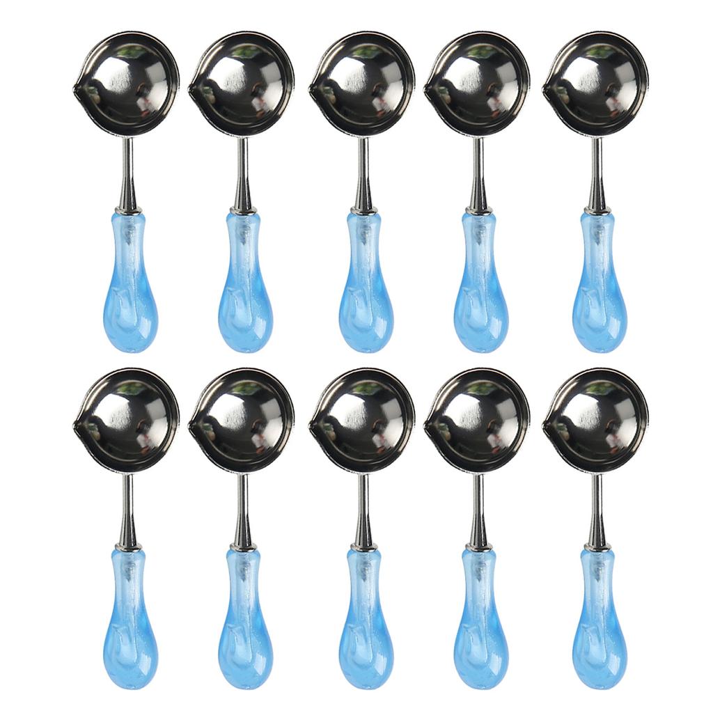 10 Pcs/Set Wax Seal Spoon Wax Sealing Melting Spoon Craft Supplies for Wax Seal Stamp Envelope Invitations Scrapbooking
