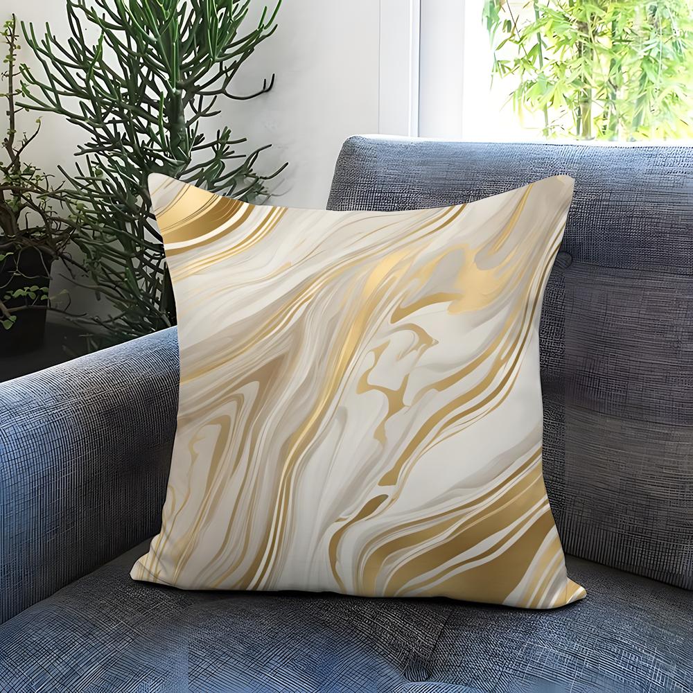 Hot Stamping Texture Cushion Cover Comfortable Reversible Pillow Cover Ideal for Car Sofa Bedroom Beyond 30x30CM(12x12in)