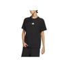 Adidas Knitted Loose Breathable Comfortable Round Neck Sport Short Sleeve T-Shirt Men Tops Black IT3937