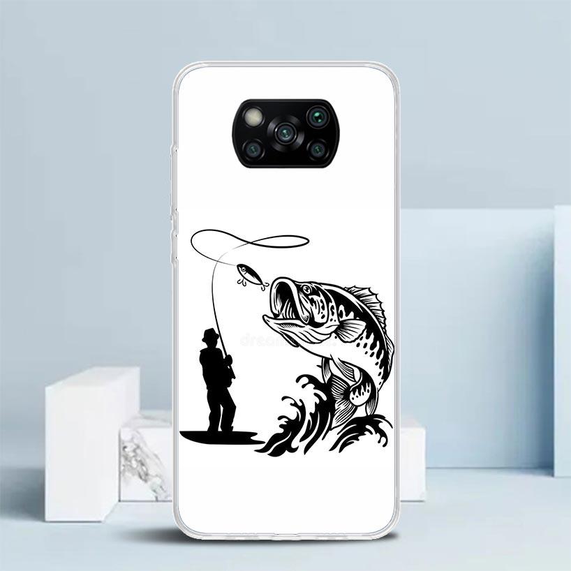 Hunting Fishing Man Phone Case For Xiaomi Poco F7 Ultra X5 X6 X7 Pro M7 Redmi 15C 15 13C 13 12C 12 10C 10 10A 9 9C 9A 9T Cover P