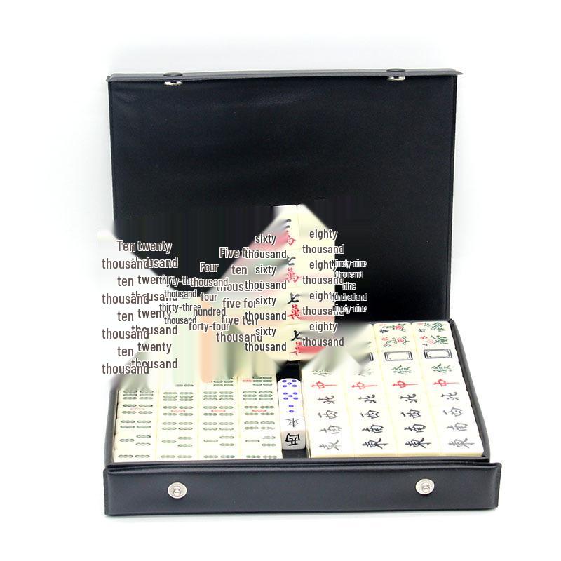 Mini Pocket Mahjong Tiles: Portable Hand-Rubbed Set for Travel and Dormitory Use