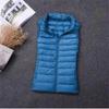 Giacca in Piumino d'Anatra Bianca Gilet da Donna Autunno Inverno Senzamaniche Gilet Caldo Leggero Piumino Top Femminili Capispalla 8XL