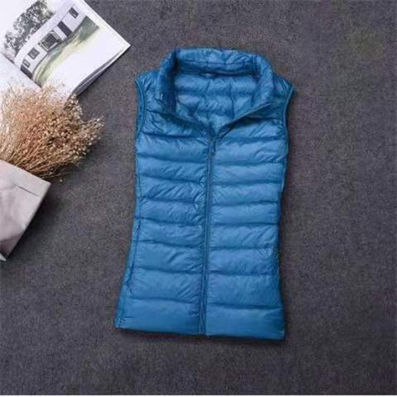 Giacca in Piumino d'Anatra Bianca Gilet da Donna Autunno Inverno Senzamaniche Gilet Caldo Leggero Piumino Top Femminili Capispalla 8XL