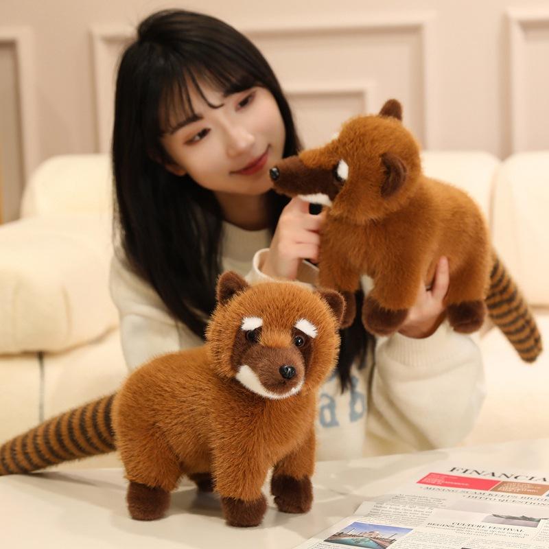 Simulation North American Raccoon Doll Zoo Travel Souvenir Cute Little Raccoon Plush Toy Doll