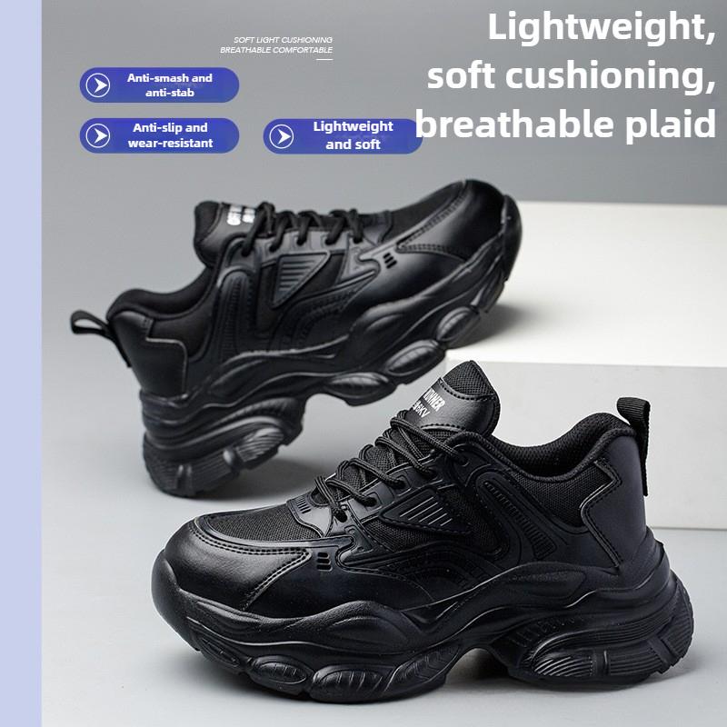 female industrial steel toe safety shoes woman breathable work shoes Lightweight Sneakers fashion spring/summer work sneakers