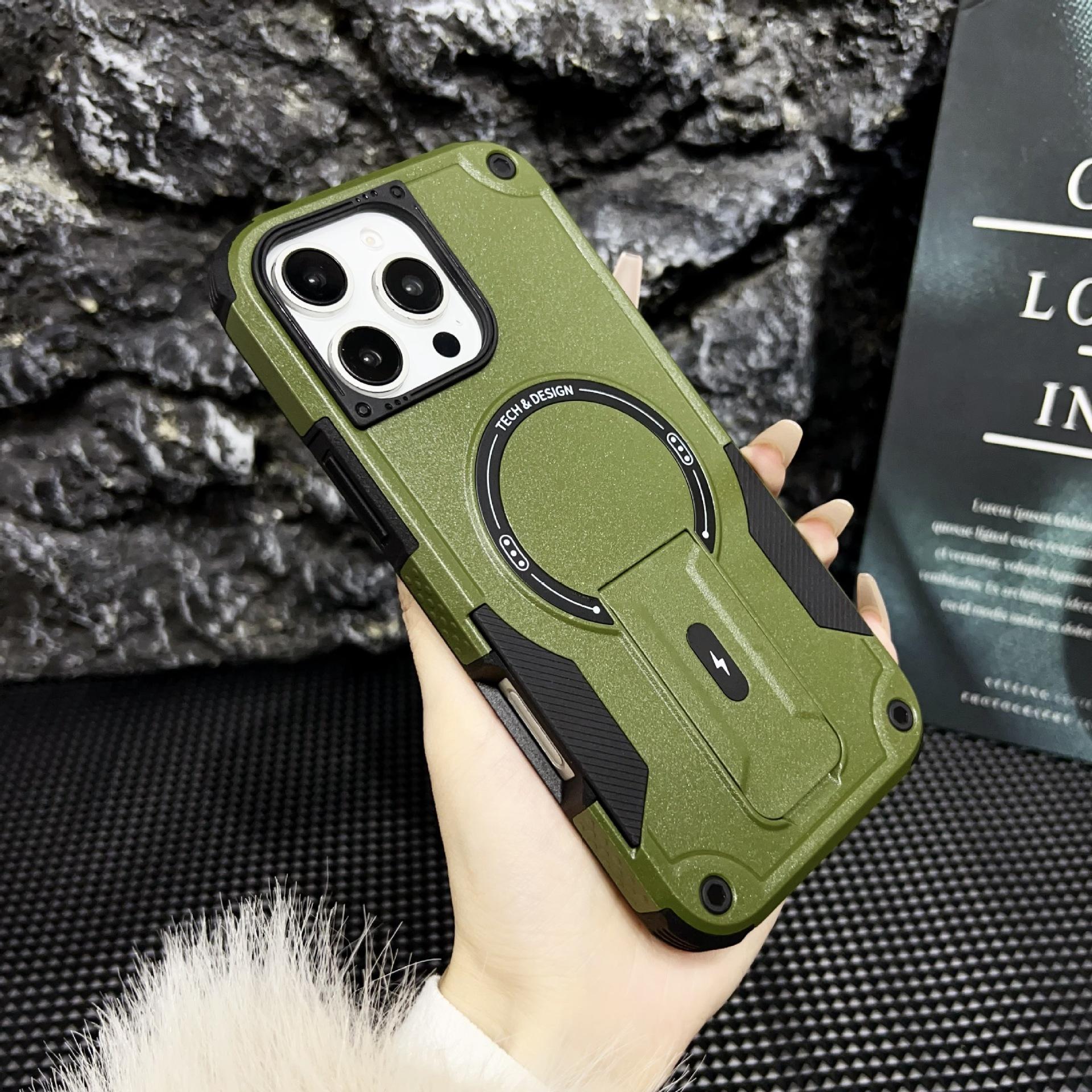 

Invisible Bracket Magnetic Suction Phone Case for IPhone 16 Pro Protective Case for Apple 15 Case 14plus Trendy For iPhone11