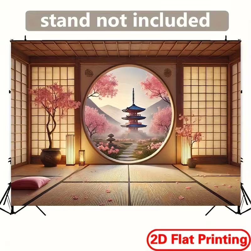 2D Zen Japanese Room Backdrop for Live Streaming & Video Recording