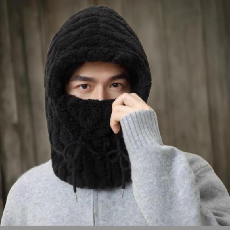 Women's Casual Soft Drawstring Scarf Hat