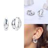 Hoop Earrings 925 Silver Certified Red Bow Heart Zircon Stud Earrings Lady's Anniversary Gift Luxury Jewelry