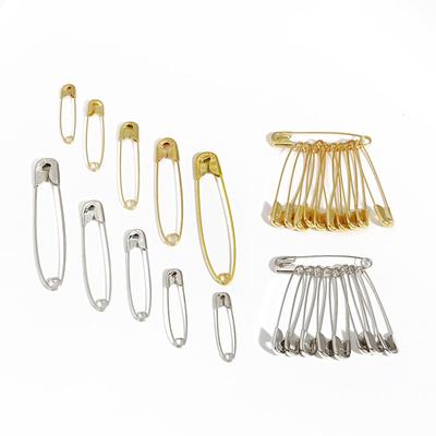50pcs/bag Gold Silver Stainless Steel Safety Pins DIY Rustproof Buckle Pin Metal Brooch Badge
