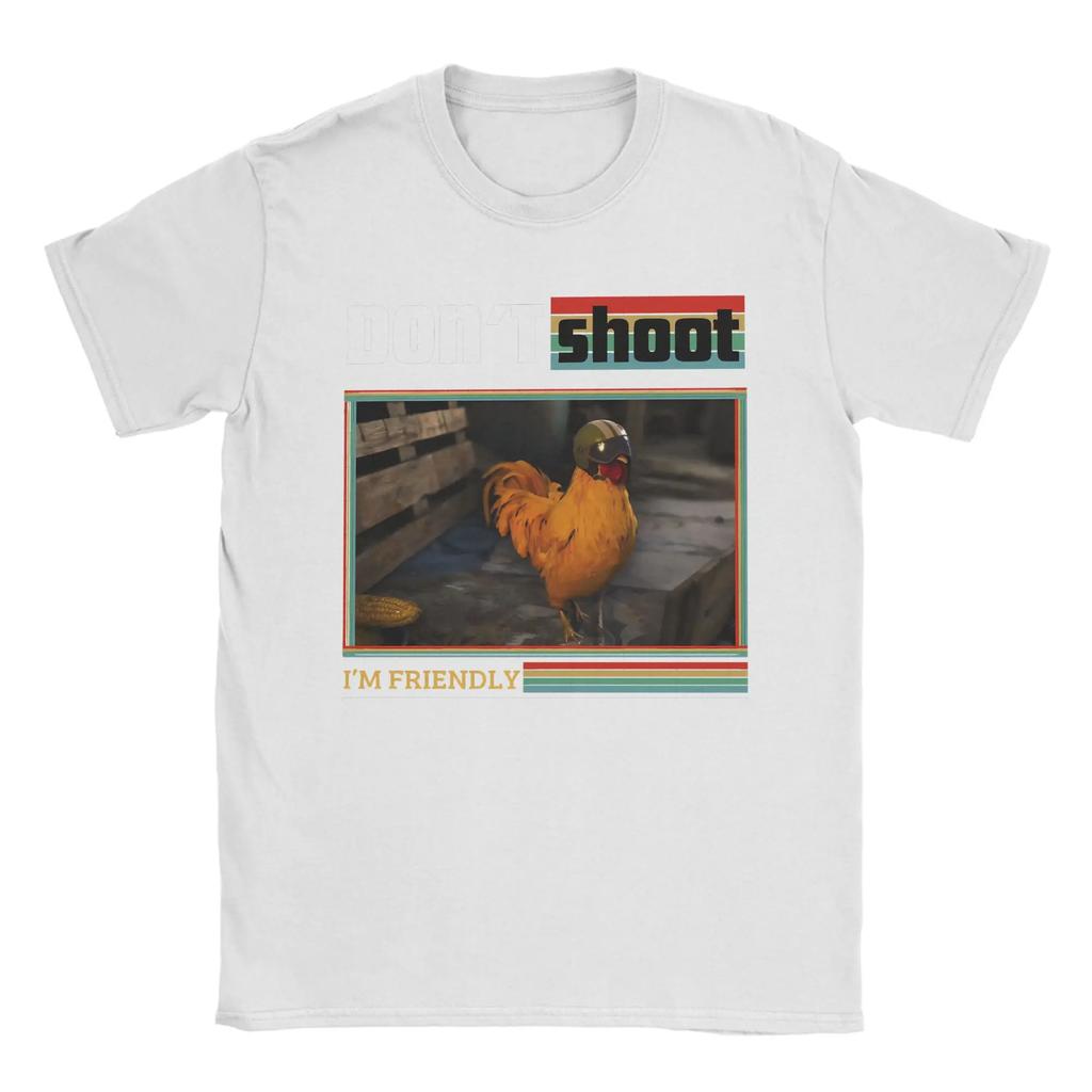 DonT Shoot IM Friendly T-Shirt Sommer Arc Raiders Harajuku T-Shirts Herren Baumwolle Rundhals Oversize Oberteil T-Shirts Kurze Ärmel T-Shirt