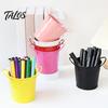 Talos Creative Iron Pen Holder, Rustic Desk Organizer for Office, Metal Pencil Cup Makeup Brushes, Small Storage Bucket Office And Home Use