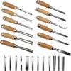 Wood Carving Tool Set 12 A chisel with a canvas case  Woodworking chisel  Woodworking tools and accessories Wood carving chisel Sharp Steel blade