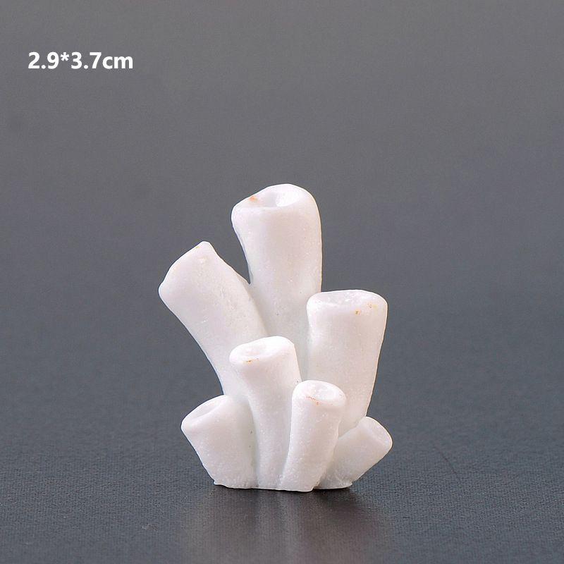 

Коралловое украшение смола красочный аквариум миниатюрный ландшафт украшения аквариум рыба White(2.9*3.7cm)