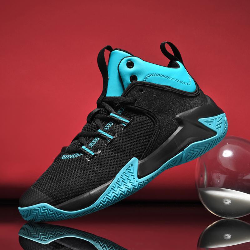 Men's Shoes, Men's Youth Mesh Breathable Sneakers, High-Top Basketball Sports Shoes