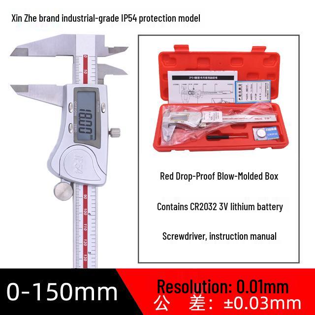 Xinzhe Precision Stainless Steel Waterproof Digital Vernier Caliper 0-150mm/200mm