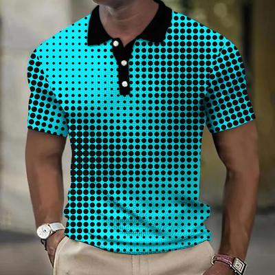 Hete Verkoop Polo T-shirt Voor Mannen 3D Stippen Gedrukt Mannenkleding Straat Casual Korte Mouwen Mode Tops Los Oversized Shirt